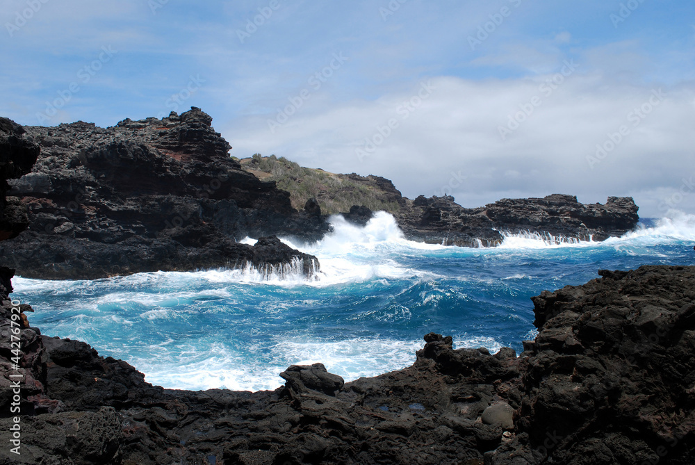 Scenic Seascape on the Coast of Maui in Hawaii