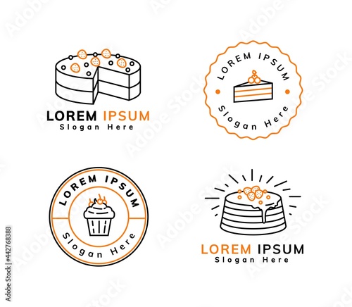 sweet dessert logo template design