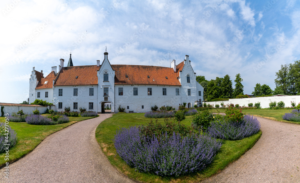 panorama view of the Bosjokloster and castle in southern Sweden