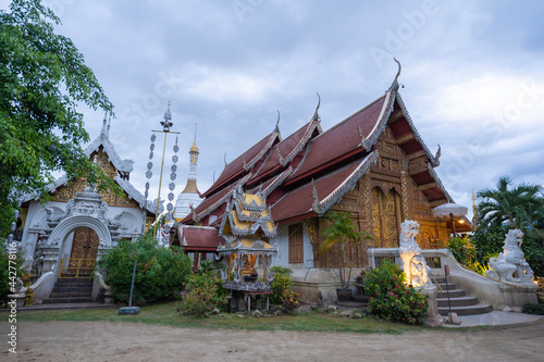 Art inside Wat Mahawan Temple in Chiang Mai, Thailand