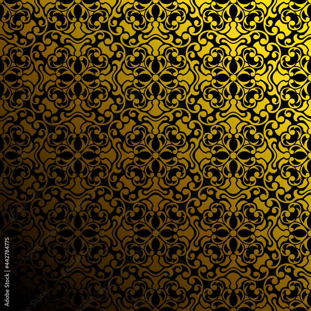 Gold abstract geometric pattern texture on a black background. Vector illustration Gold abstract geometric pattern texture on a black background. Vector illustration