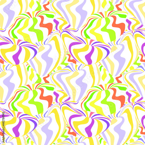 Multicolored abstraction pattern with waves and stripes for design, wallpaper, background, layout, brochures, posters, patterns, textures, decor, textiles, fabrics, banners, templates