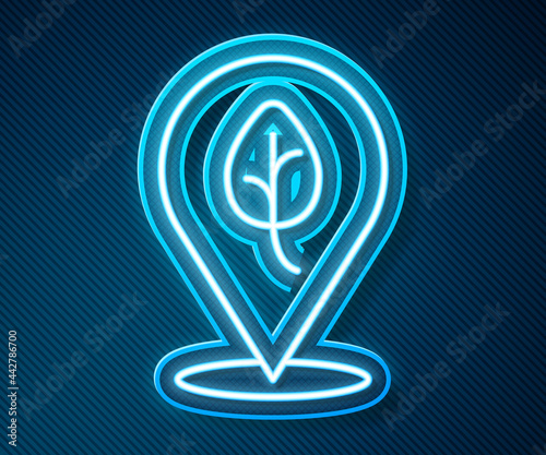 Glowing neon line Vegan food diet icon isolated Glowing neon line background. Organic, bio, eco symbol. Vegan, no meat, lactose free, healthy, fresh and nonviolent food. Vector