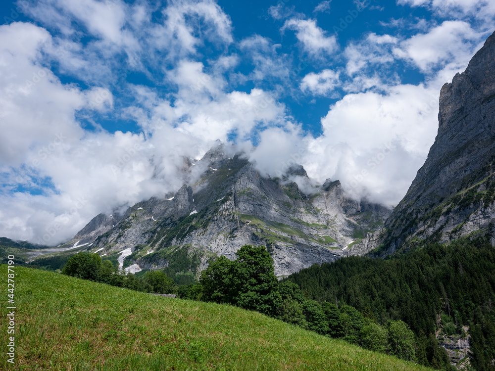 Fototapeta premium Jungrfrauregion mit Eiger, Mönch und Jungfrau