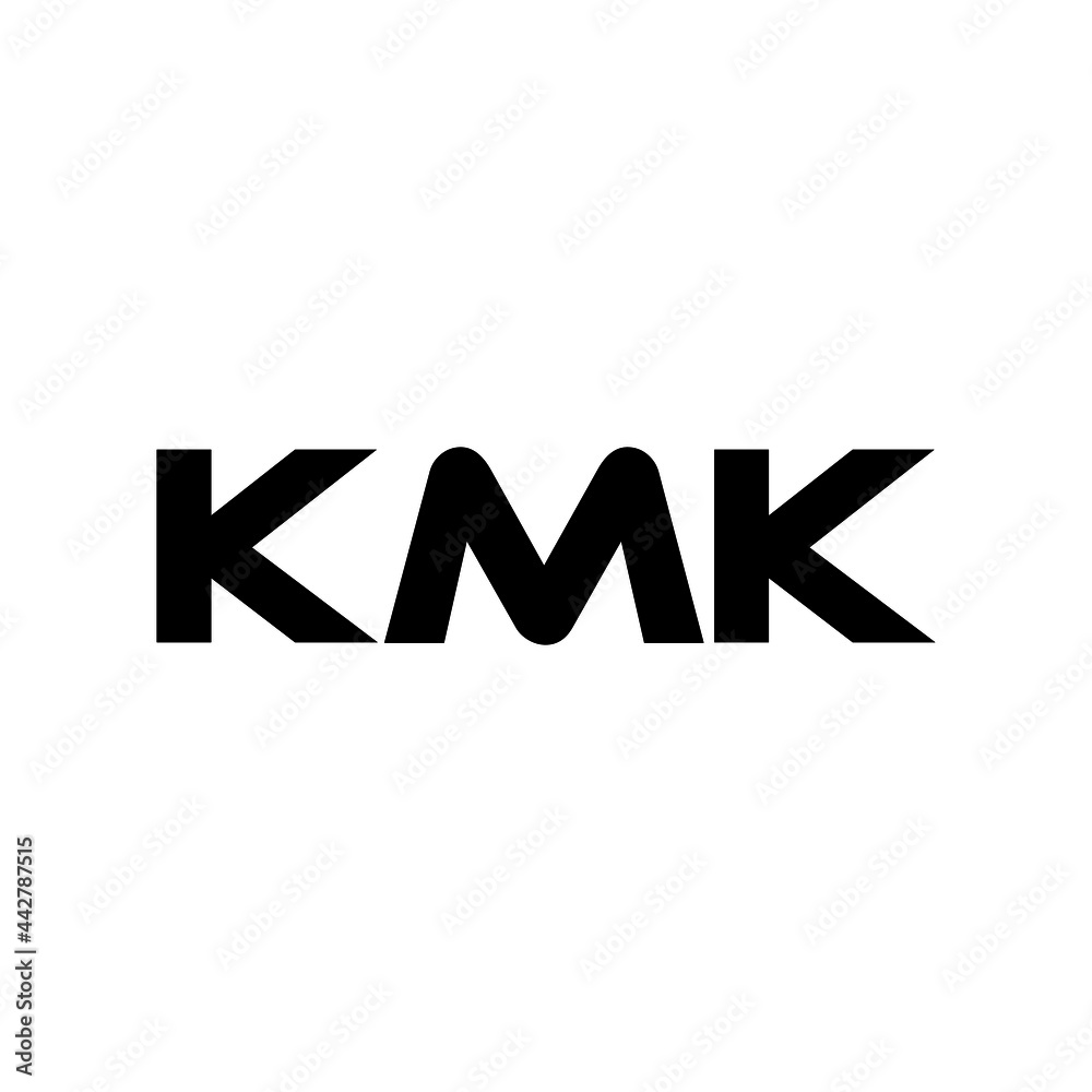 KMK letter logo design with white background in illustrator, vector logo modern alphabet font overlap style. calligraphy designs for logo, Poster, Invitation, etc.