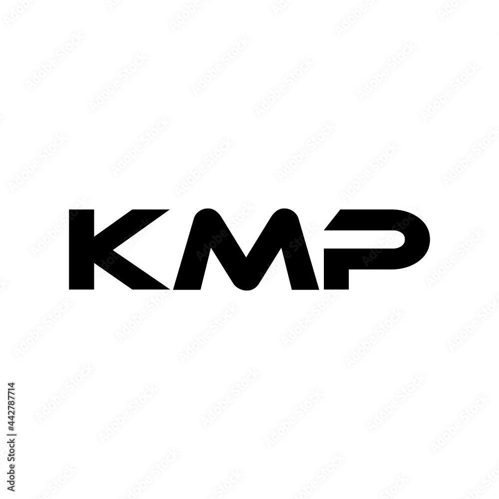KMP letter logo design with white background in illustrator, vector logo modern alphabet font overlap style. calligraphy designs for logo, Poster, Invitation, etc. - obrazy, fototapety, plakaty 