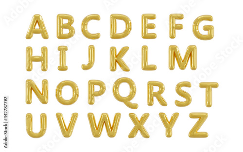 golden balloon letters