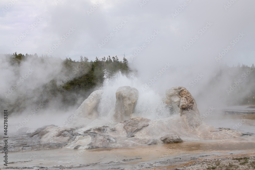 Geothermal feature, Yellowstone National Park, Wyoming, USA