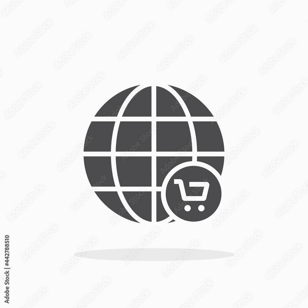 World commerce icon. World commerce icon.