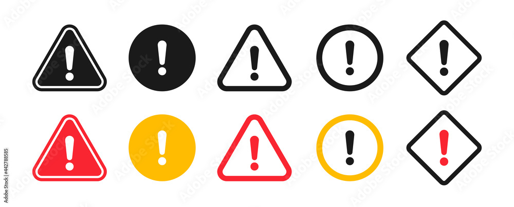 © 4zevar - Caution signs. Symbols danger and warning signs.