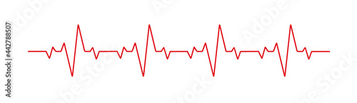 Heartbeat line heart cardio vector icon