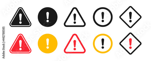 Caution signs. Symbols danger and warning signs. © 4zevar