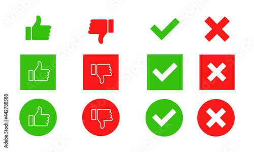 Do and Don't. Like and dislike. Vector illustration