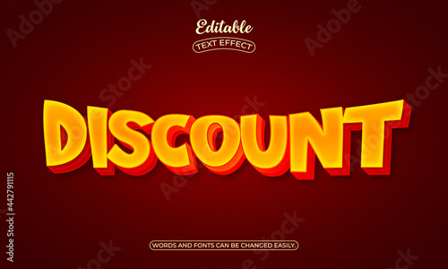 Discount 3d editable text style effect 