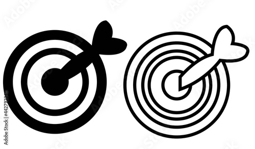 Target in the business. Vector