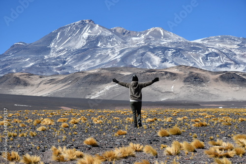 El volcán activo más alto del mundo. El Ojos del Salado.  photo