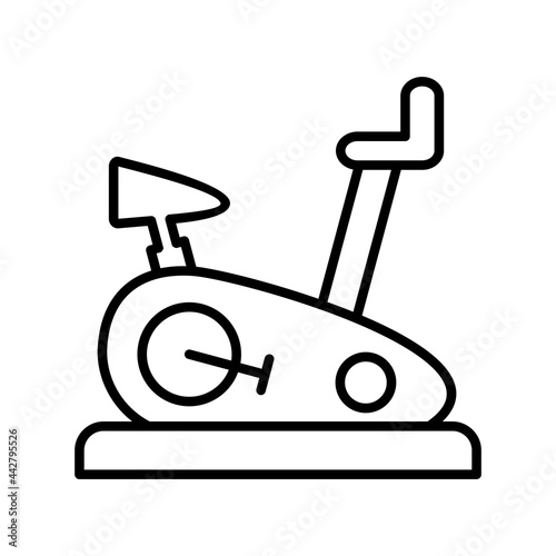 Stationary bike Vector Line Icon Design