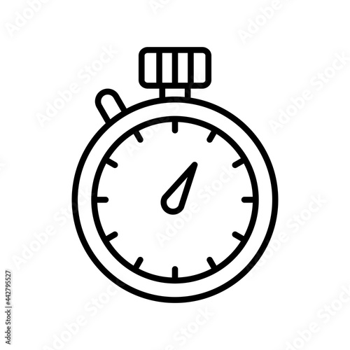 Stop watch Vector Line Icon Design
