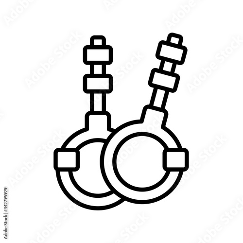 Gymnastic ring Vector Line Icon Design