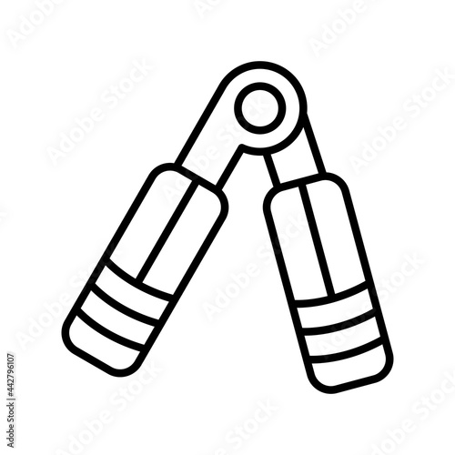 Hand grip Vector Line Icon Design