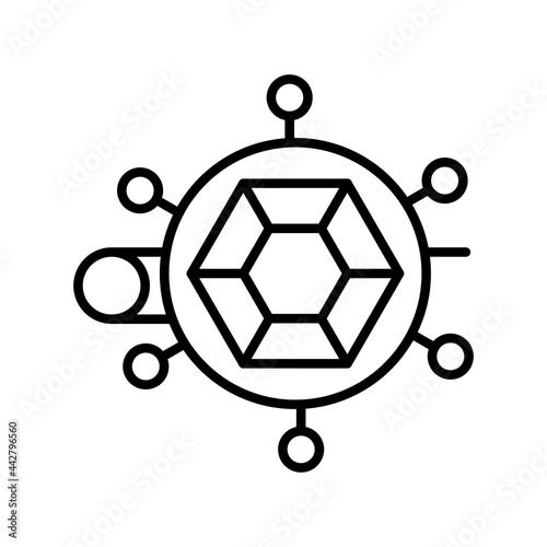 Brooch Vector Line Icon Design