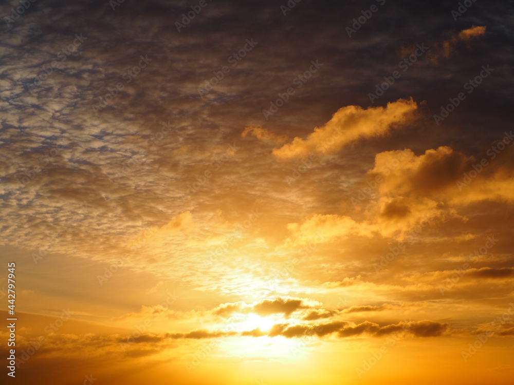 Obraz premium Orange cloudscape