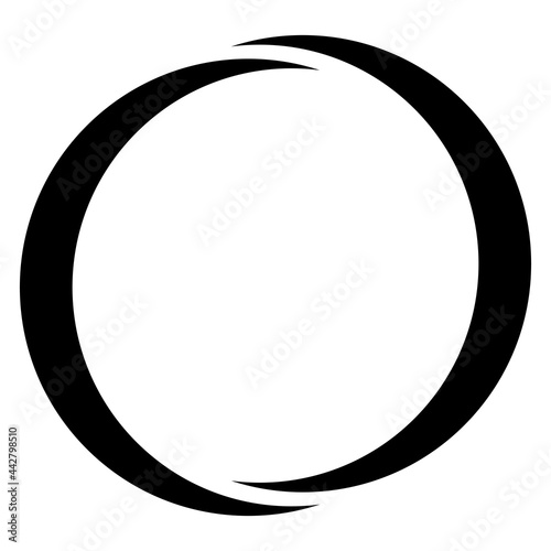 Circle, semicircle icon, symbol. Circular frame, border photo