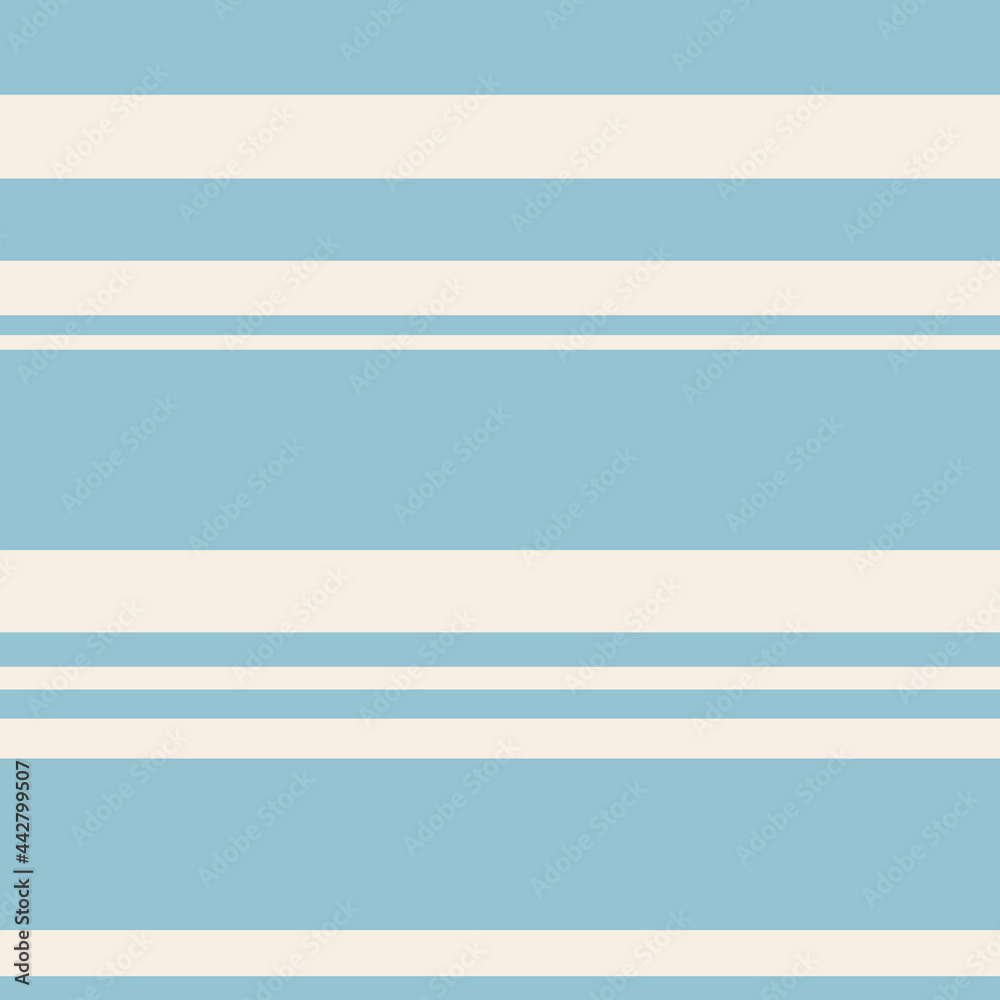Fototapeta premium Seamless marine pattern, flat blue stripes on a beige light background