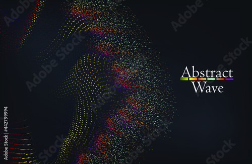 Cryptocurrency fintech network blockchain and programming concept. Science background. onnecting dots . Big data visualization and Business .Vector illustration. music wave