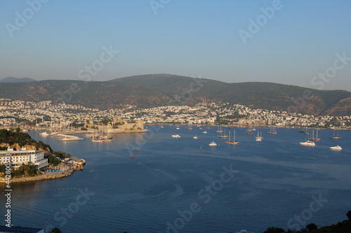 Panorama of bay. View on the Black Sea and city