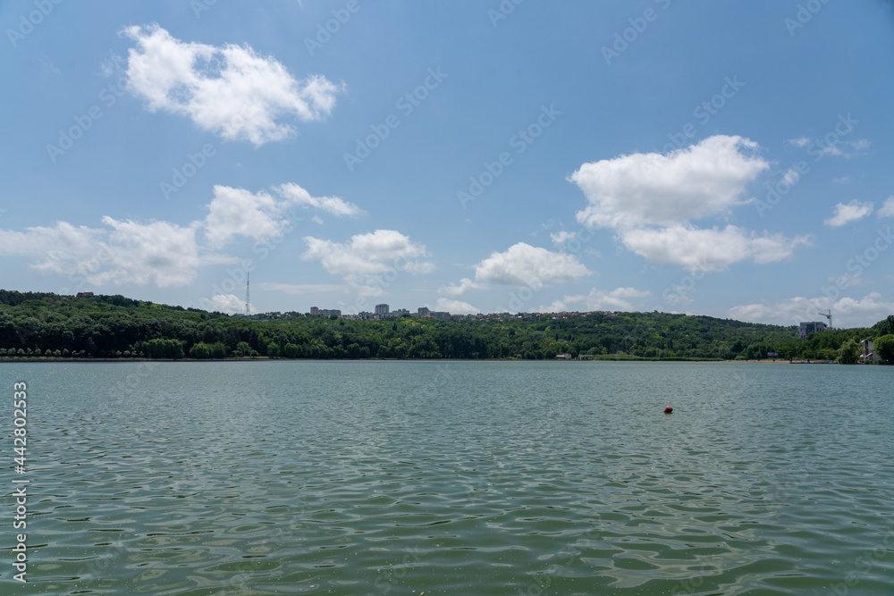 lake and clouds Valea Morilor park