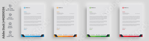 letterhead flyer corporate modern business simple creative eye-catching official minimal abstract advertising poster 1-page flyer newsletter leaflet template design with a logo