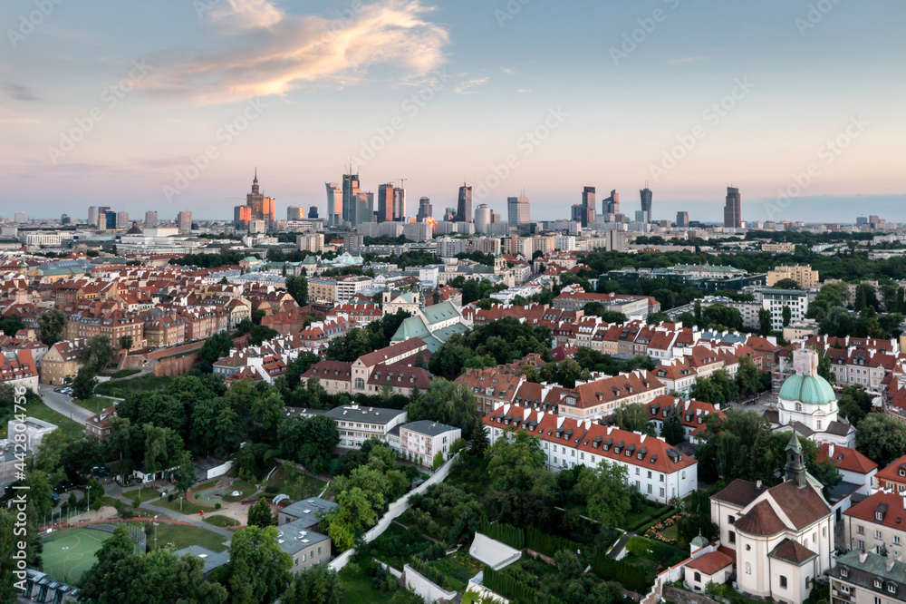 Warsaw a capital of Poland panorama