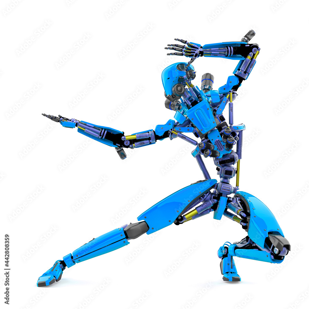 super robot in karate action super robot in karate action