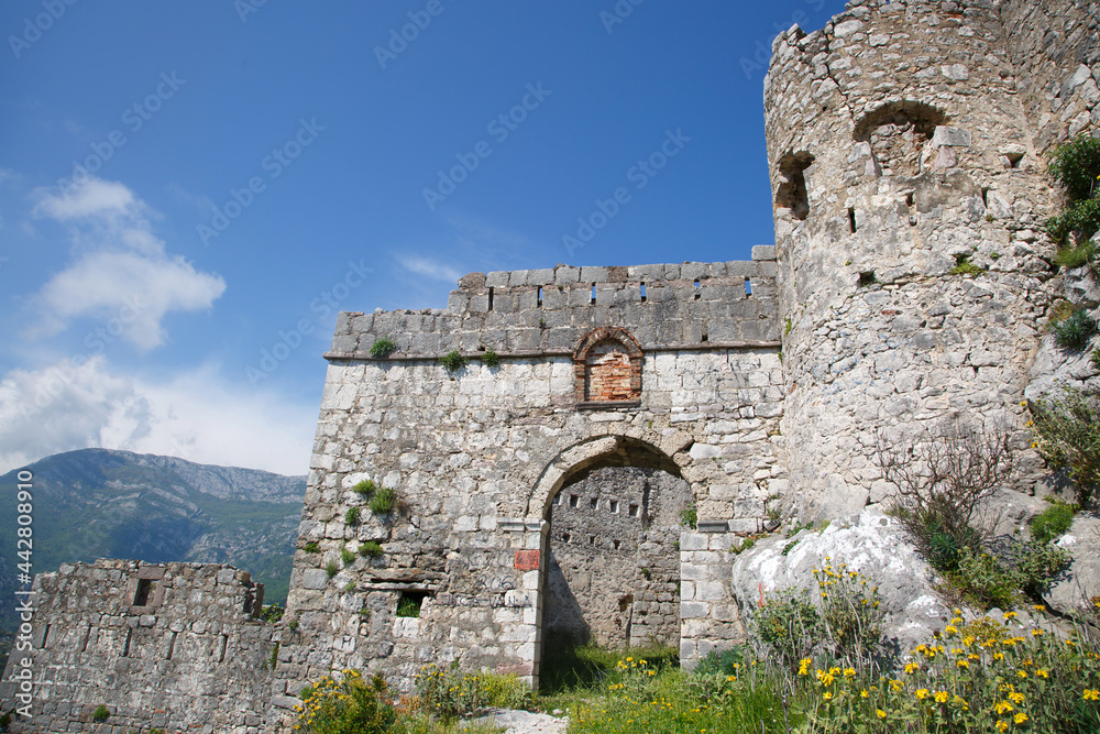 Gate of the old fortress Hai Nehai, Montenegro.