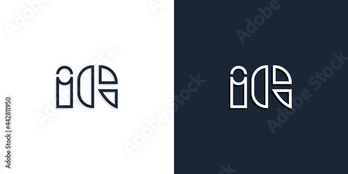 Abstract line art initial letters IG logo.