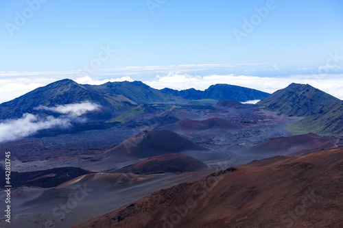 Crater / Dormant volcano, Haleakala National Park, Maui island, Hawaii