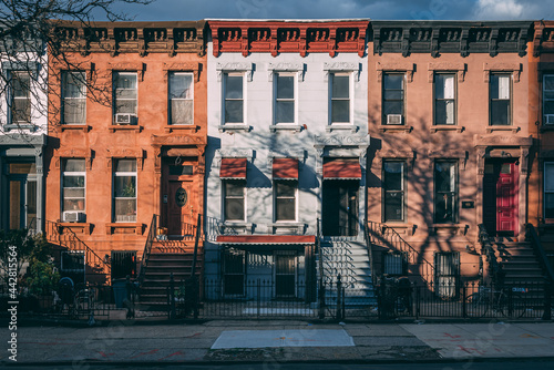 Obraz na płótnie Houses in Bushwick, Brooklyn, New York City w salonie