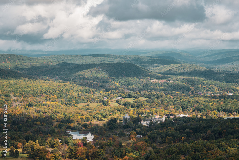 View of mountains near Ellenville, in the Shawangunk Mountains, New York View of mountains near Ellenville, in the Shawangunk Mountains, New York