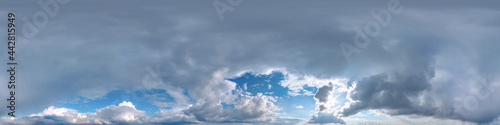 Canvas Print clear blue sky with white beautiful clouds