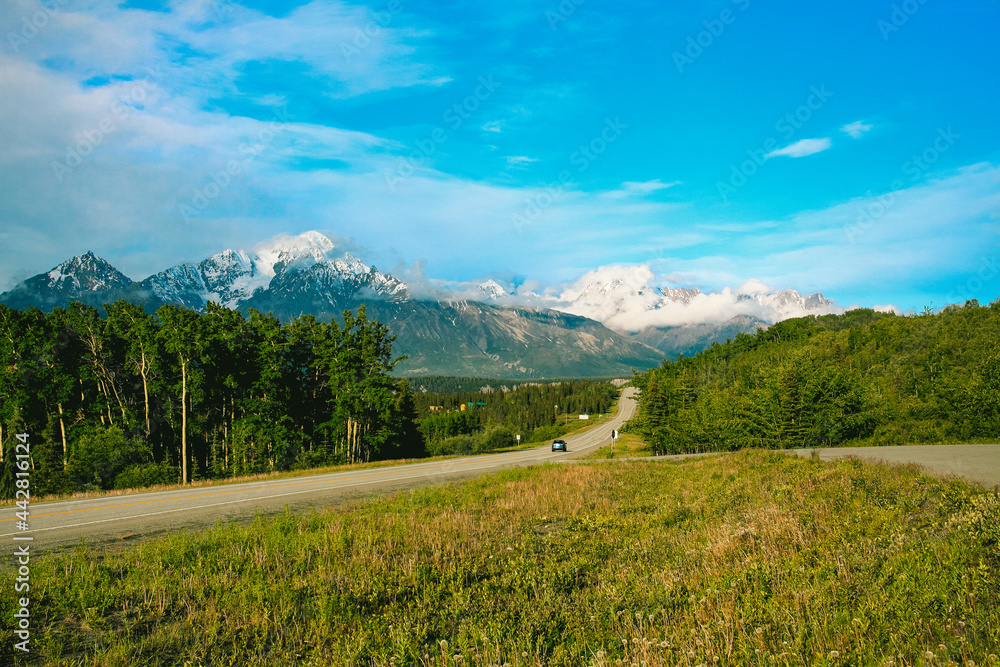 Obraz premium Glenn Highway, Alaska Summer