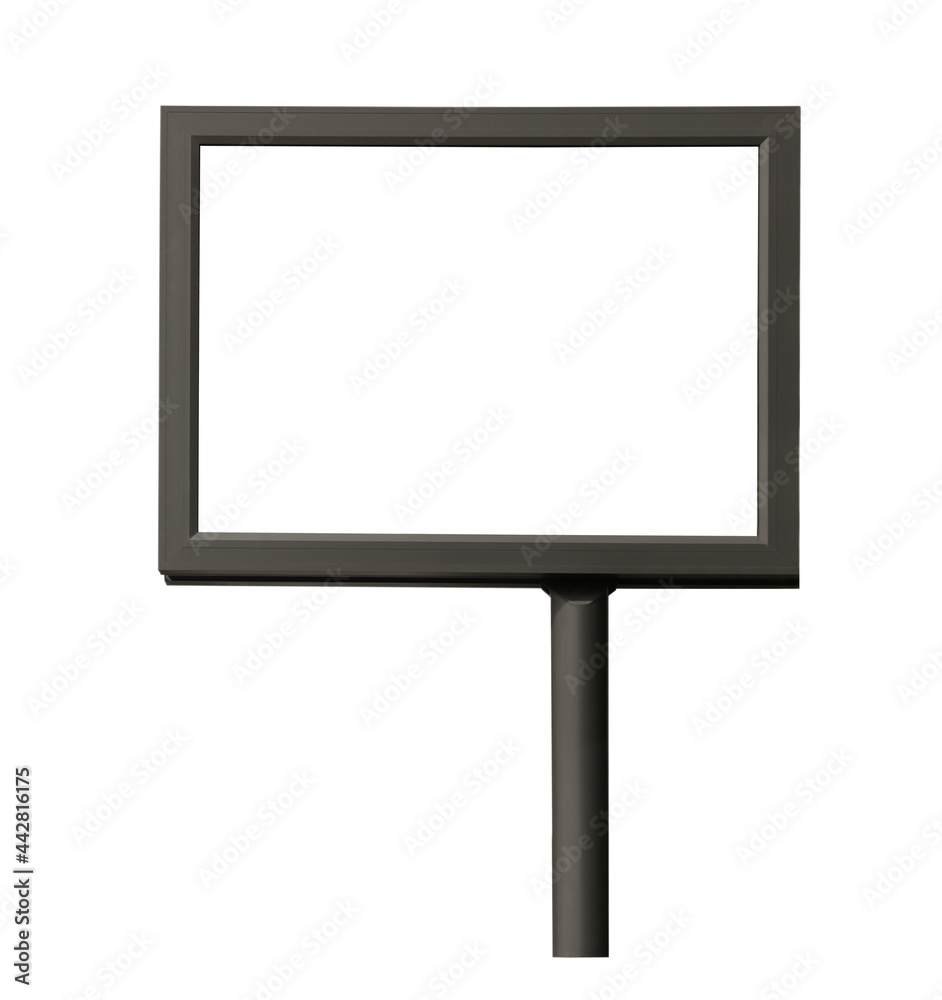 Blank advertising board isolated on white. Space for design Blank advertising board isolated on white. Space for design