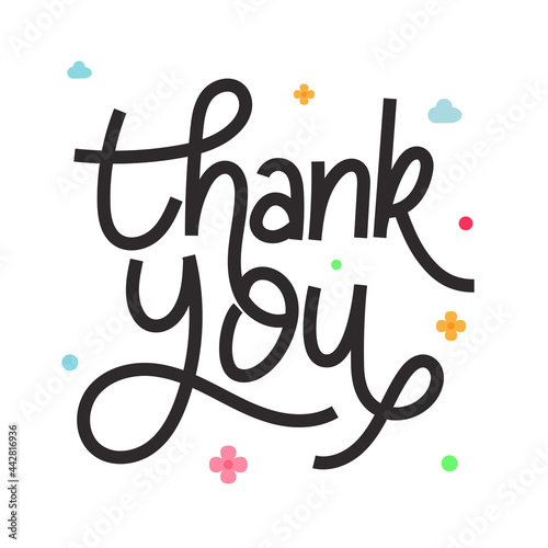 Beautifull Handlettering thankyou vector , thankyou phrase lettering art vintage monoline