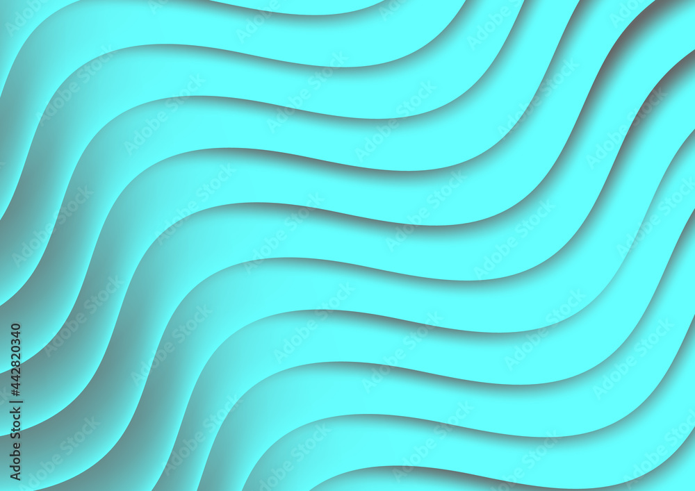 Stylish texture with 3D effect. Volumetric wavy background.