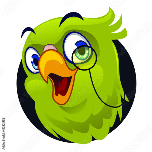 parrot bird mascot cartoon in vector
