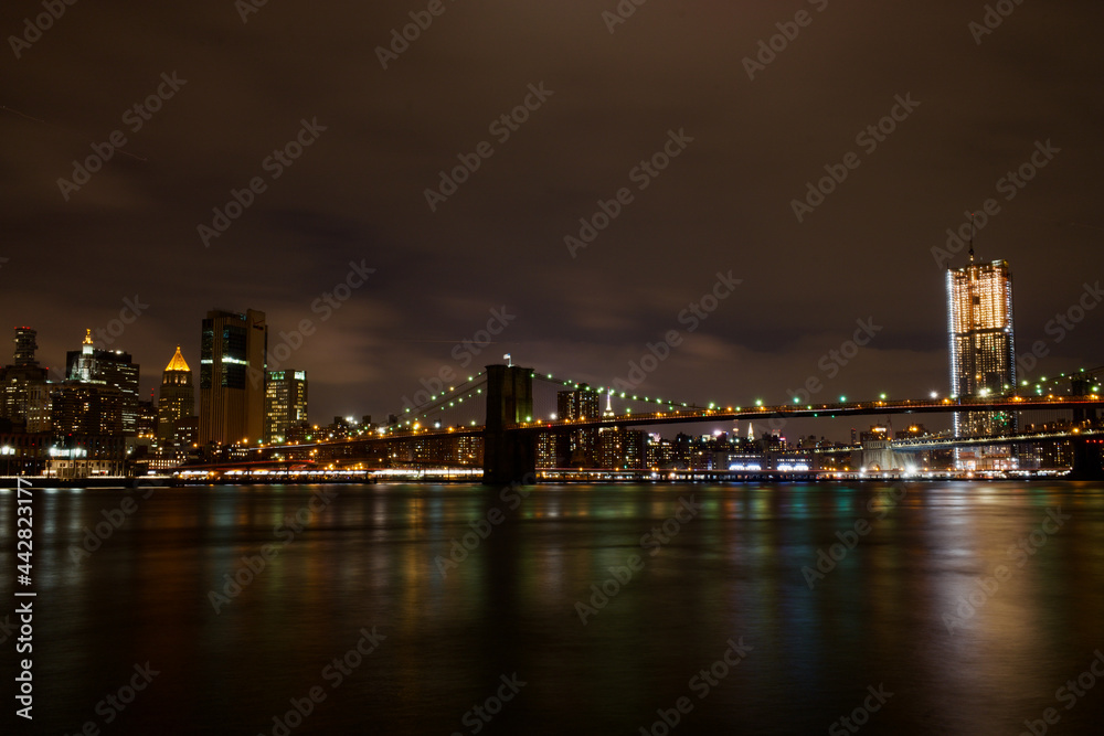 Brooklyn bridge at night