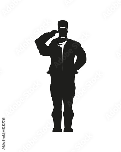 salute soldier silhouette