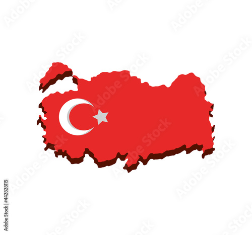 turkey flag in map