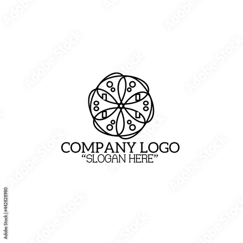 Vector company logo with quote slogan here