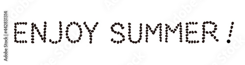スイカの種文字（ENJOY SUMMER!）